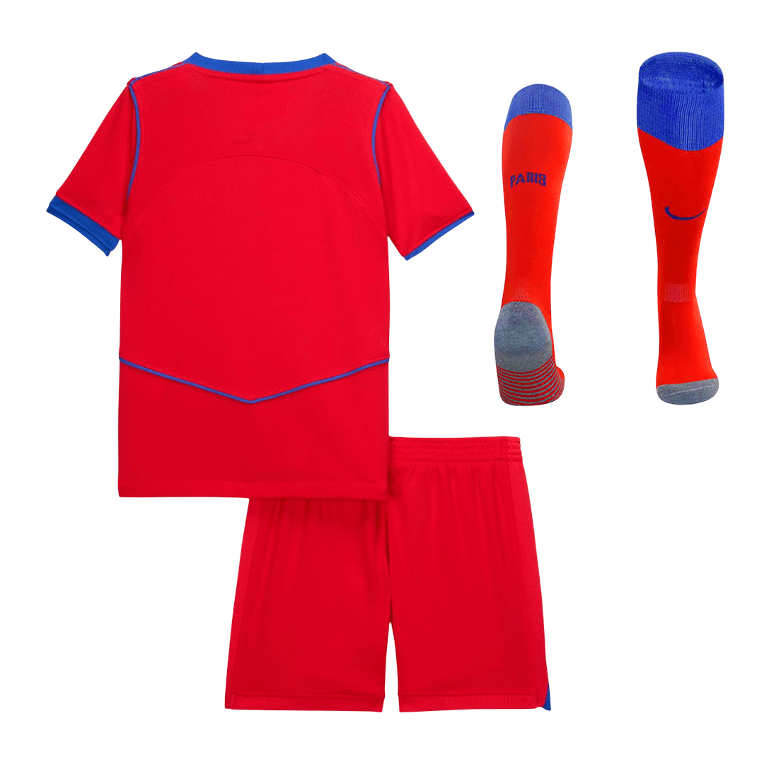 Kit de fútbol infantil de visitante del PSG (Kit, pantalón corto y medias) 2025/26