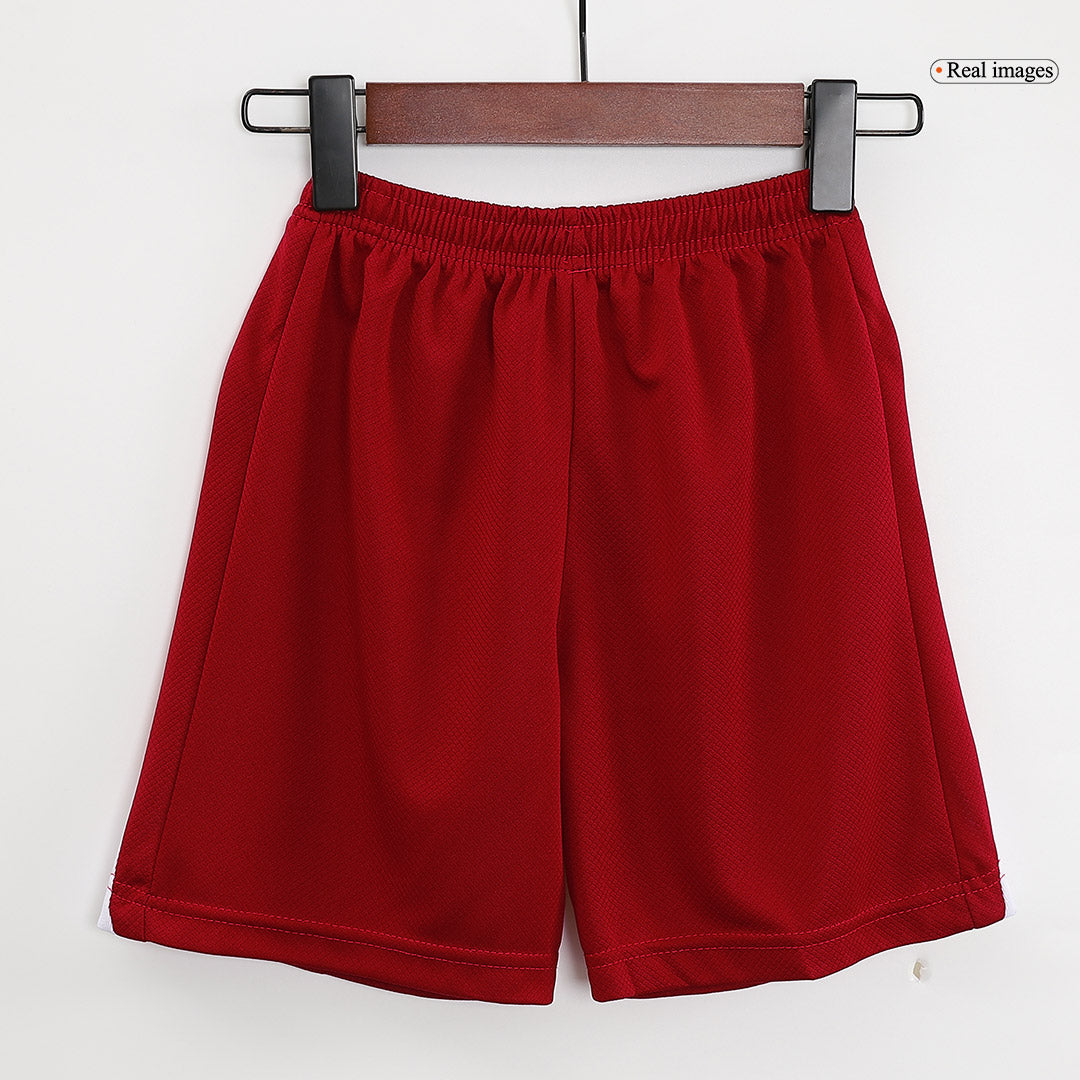 Kit infantil de local del Liverpool 2024/25 (camiseta, pantalón corto y medias)
