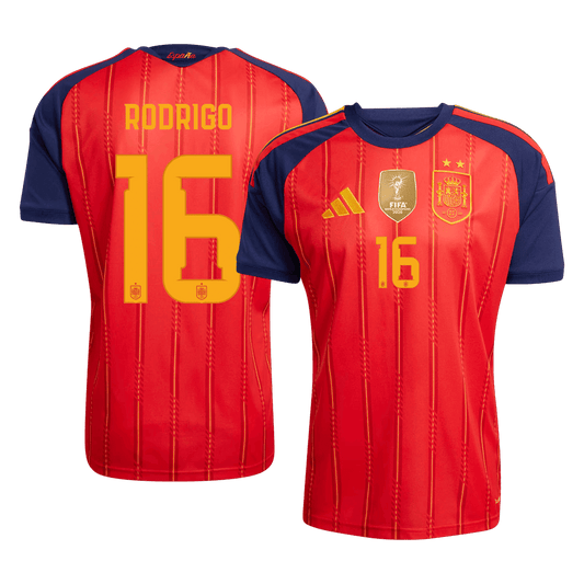 Auténtica camiseta de local de RODRIGO #16 de España para la temporada 2026