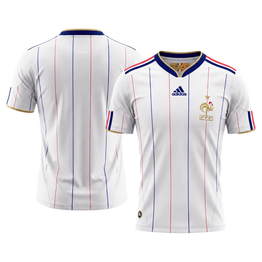 Camiseta retro de fútbol de visitante de Francia 2010