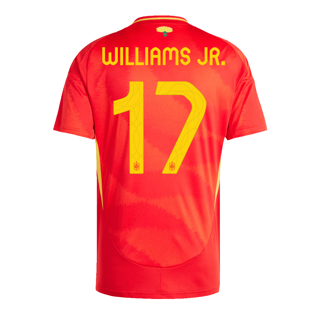 Camiseta local de fútbol de España #17 de Williams Jr. para la Eurocopa 2024