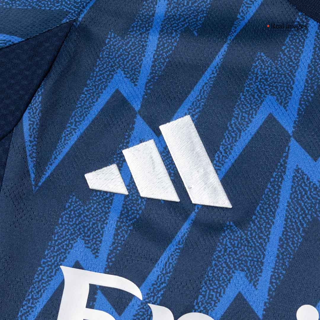 Camiseta de fútbol visitante auténtica del Arsenal ØDEGAARD #8 2025/26 Azul