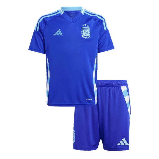 Kit de visitante de Argentina para niños (Kit y pantalón corto) Copa América 2024