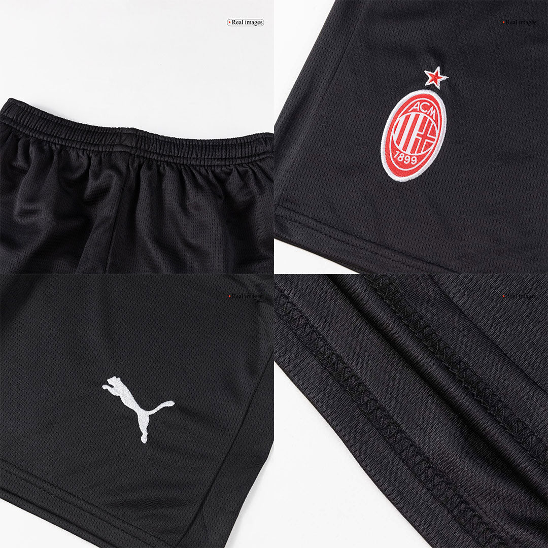 Kit de camiseta de fútbol local del AC Milan para niño (camiseta, pantalón corto y calcetines) 2025/26, rojo y negro