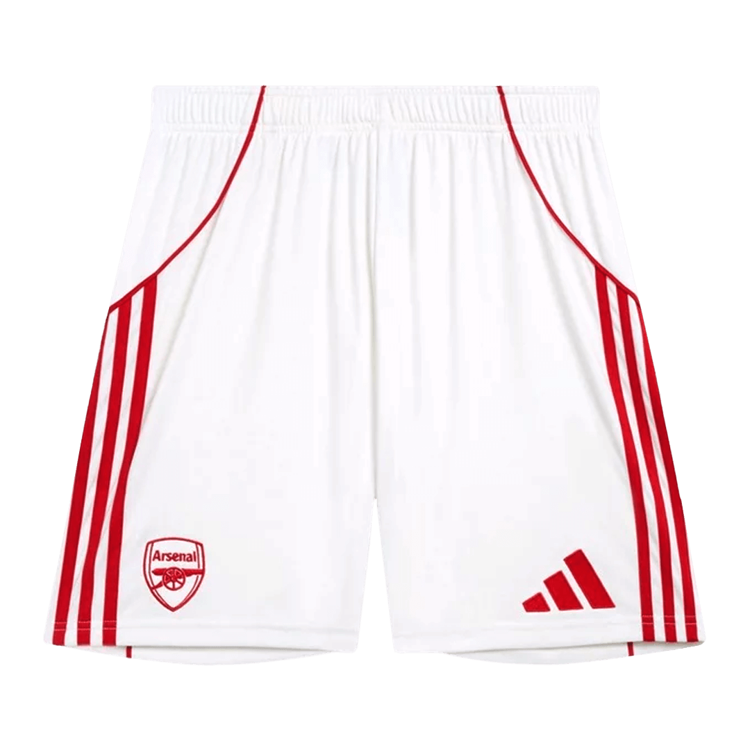Pantalón corto de fútbol local del Arsenal 25/26 blanco