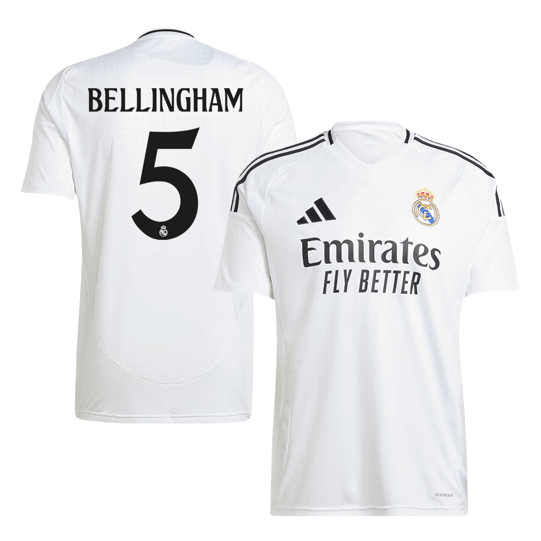 Camiseta de fútbol local del Real Madrid BELLINGHAM #5 (grande)