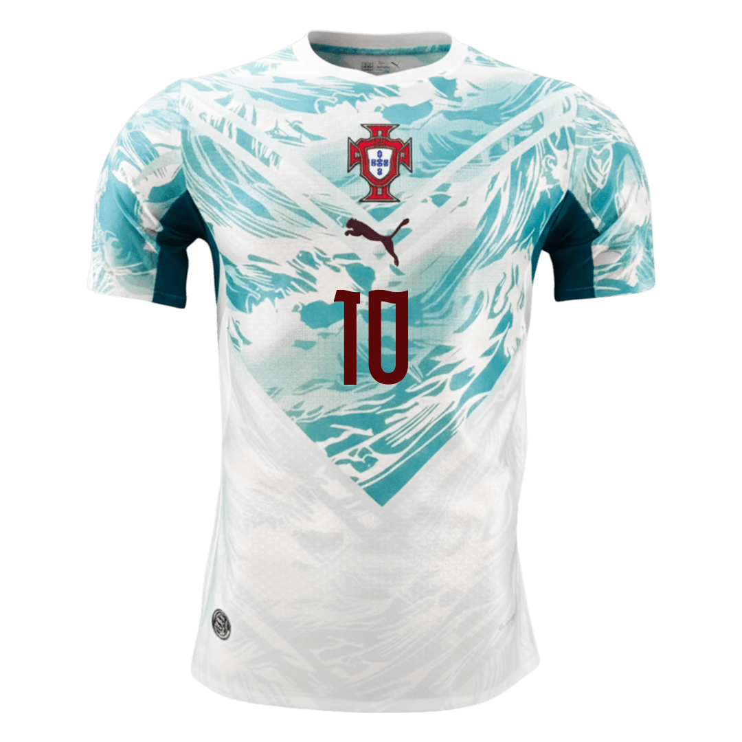 Auténtica camiseta de visitante de la selección portuguesa de Bernardo #10, temporada 2026