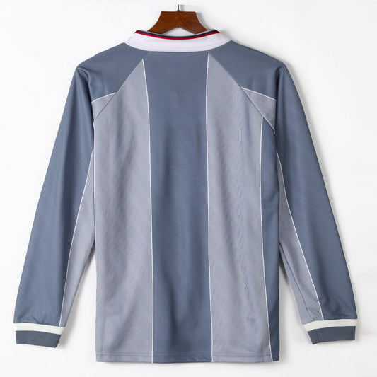 Camiseta retro de manga larga de visitante de Inglaterra 1996