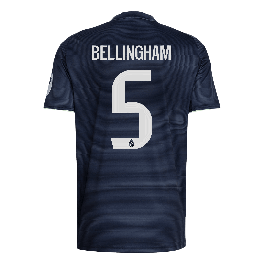 Camiseta de fútbol visitante del Real Madrid BELLINGHAM #5 2025/26