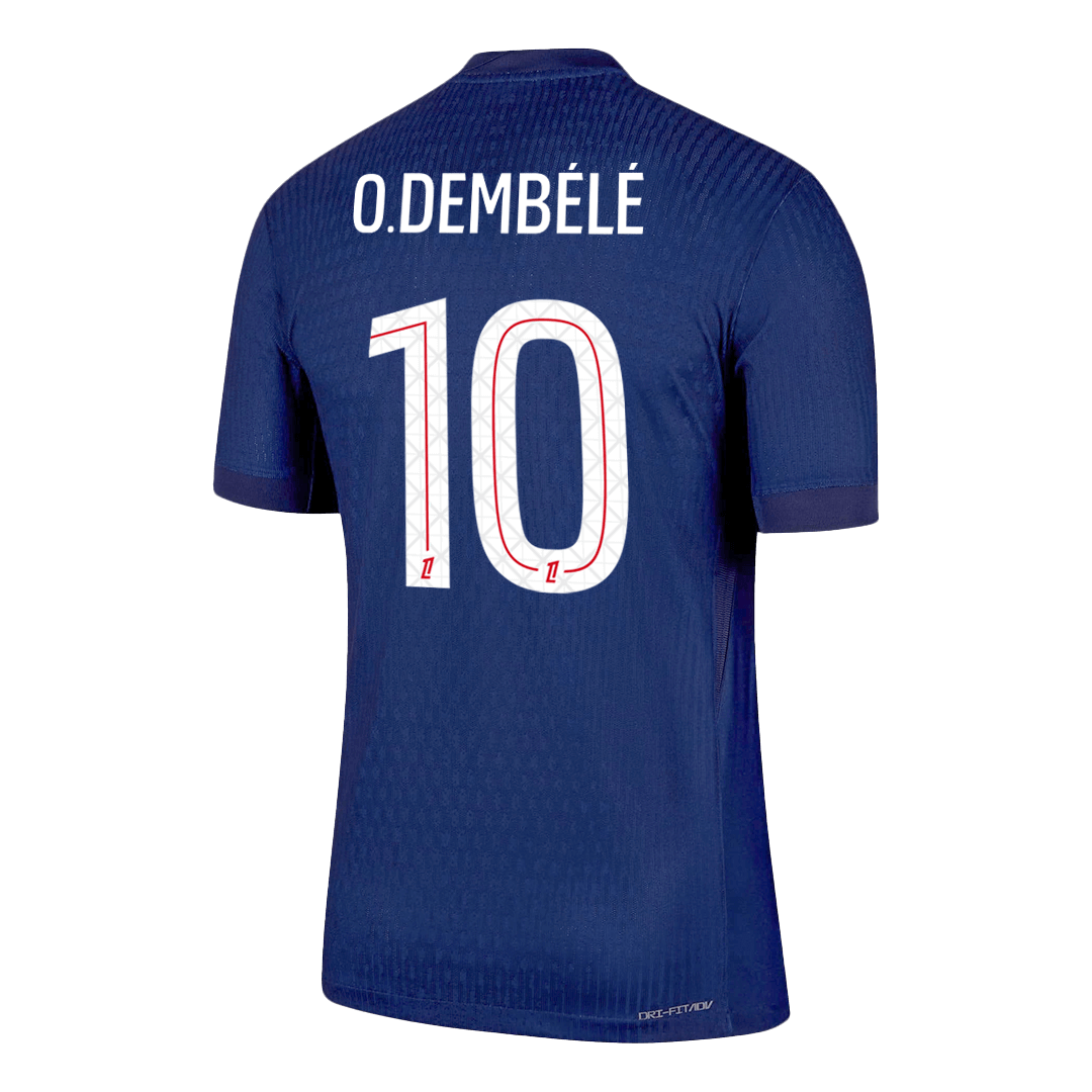 Auténtica camiseta de fútbol O.DEMBÉLÉ #10 PSG local 2025/26 azul marino