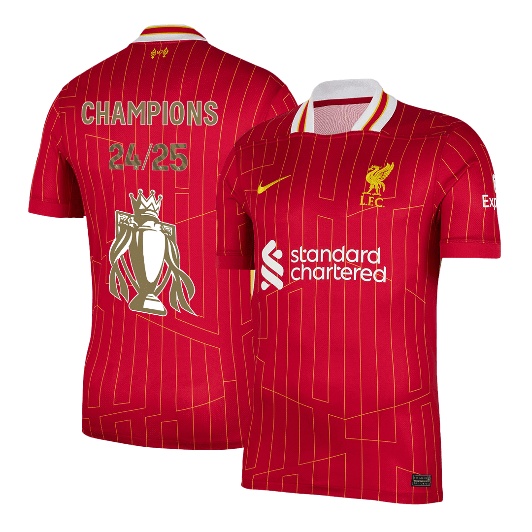 Camiseta de fútbol local del Liverpool roja - CAMPEONES 24/25