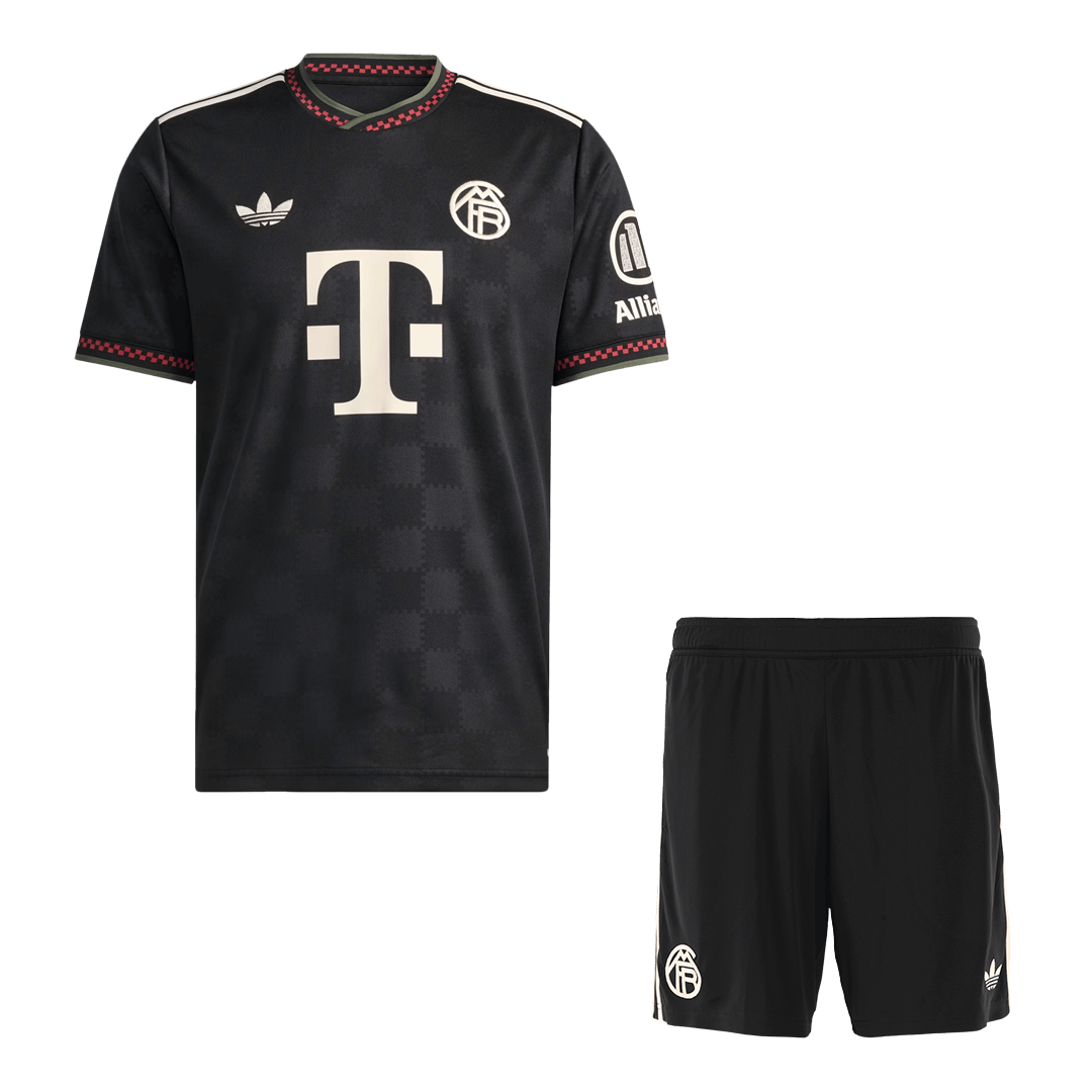 Kit de fútbol de visitante del Bayern Múnich (Kit y pantalón corto) 2025/26, color negro