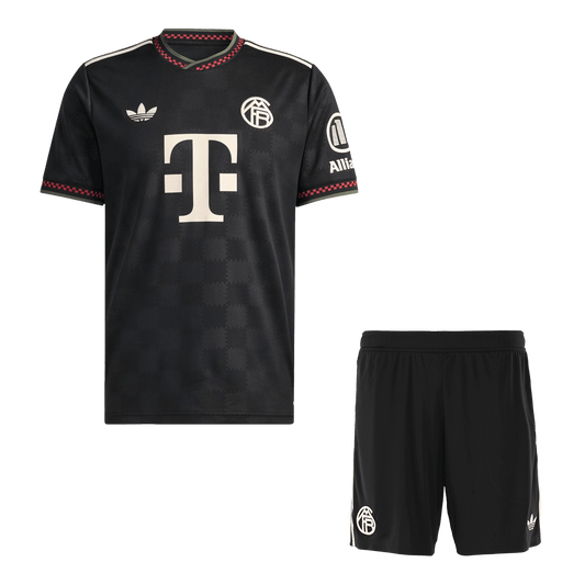 Kit de fútbol de visitante del Bayern Múnich (Kit y pantalón corto) 2025/26, color negro