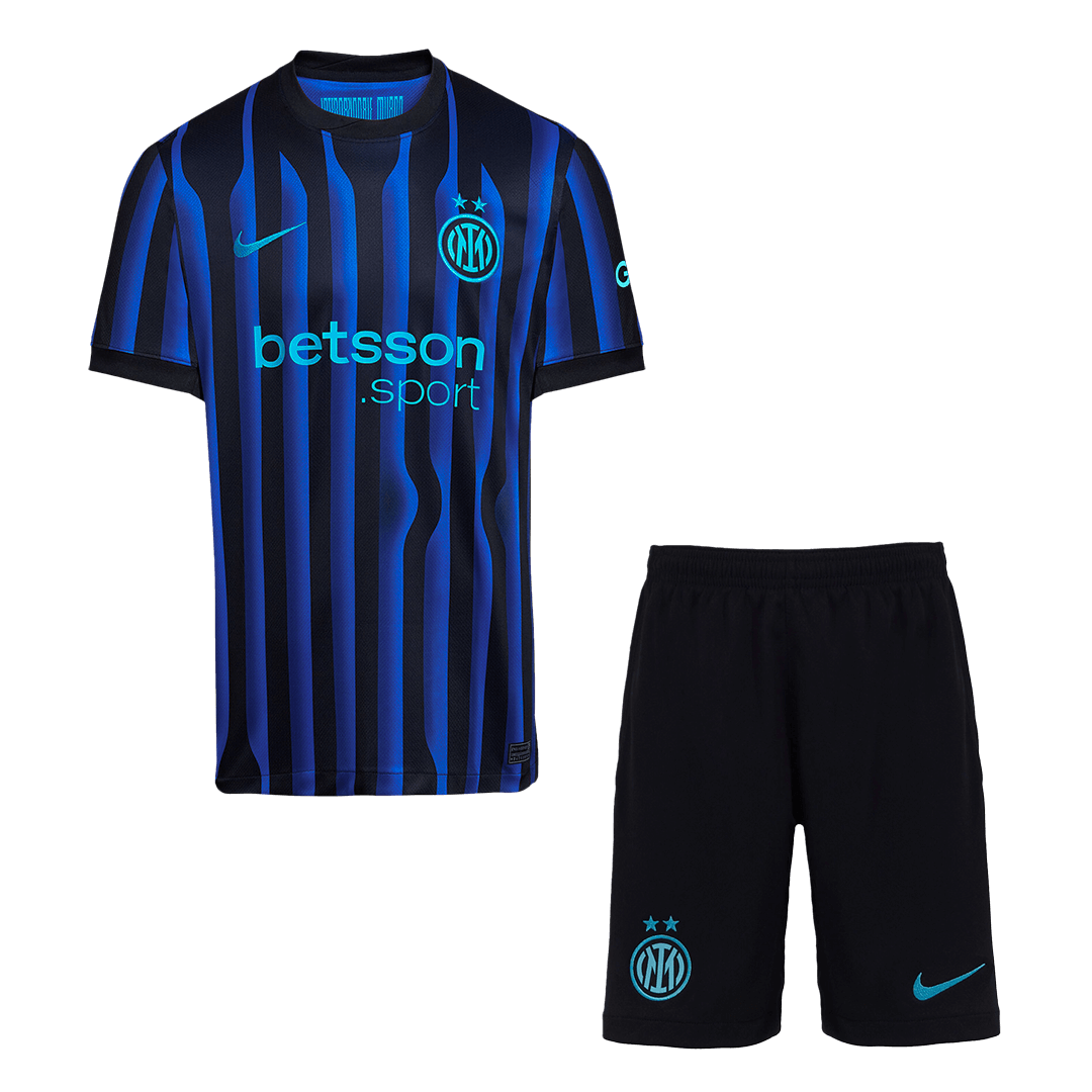Kit de fútbol local del Inter de Milán (camiseta y pantalón corto) 2025/26 azul y negro