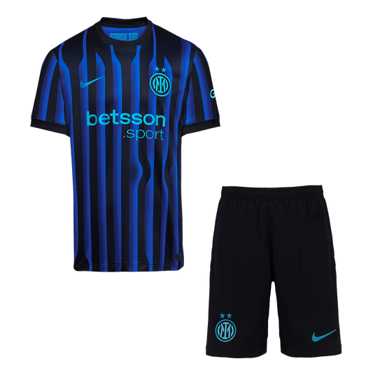 Kit de fútbol local del Inter de Milán (camiseta y pantalón corto) 2025/26 azul y negro