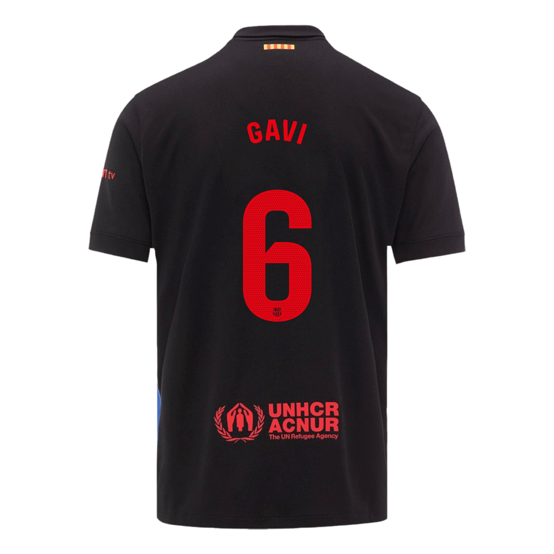 Camiseta de visitante del Barcelona GAVI #6 2024/25 - Logotipo de Spotify sin texto