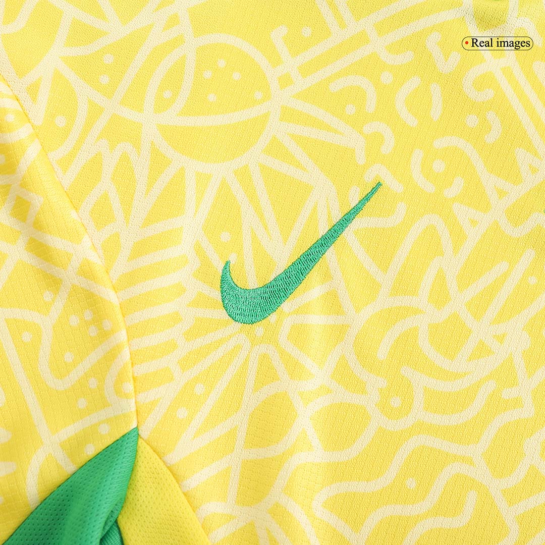 Kit de fútbol local de Brasil para niños (camiseta, pantalón corto y medias) Copa América 2024