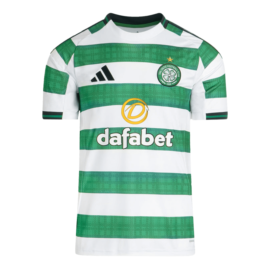 Camiseta de fútbol local del Celtic 2025/26 verde y blanco