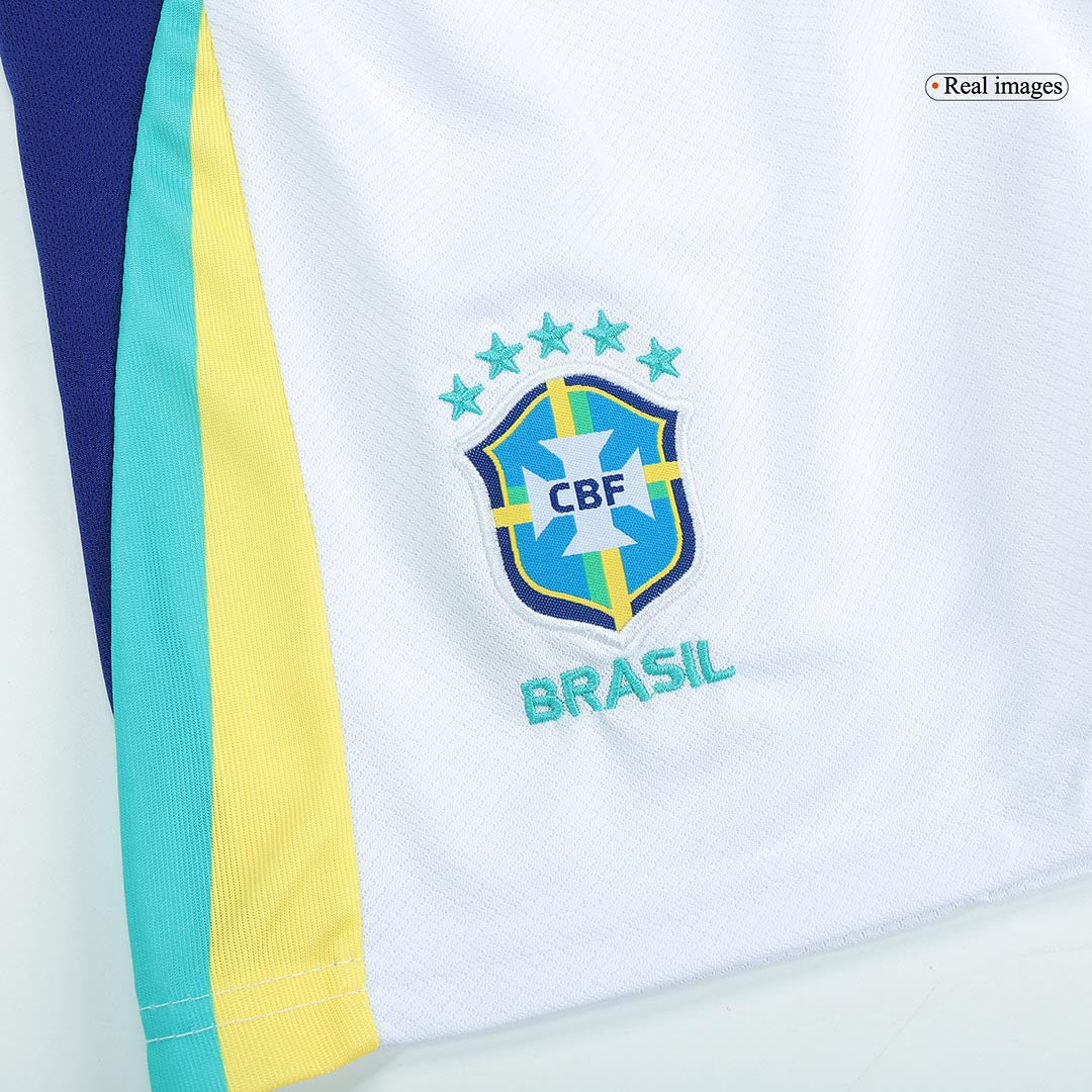 Kit de fútbol visitante de Brasil para niños (camiseta y pantalón corto) Copa América 2024