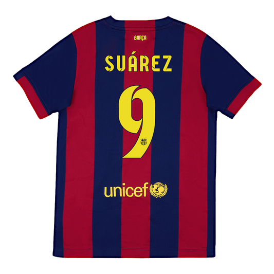 Camiseta de fútbol retro SUÁREZ #9 2014/15 Barcelona local