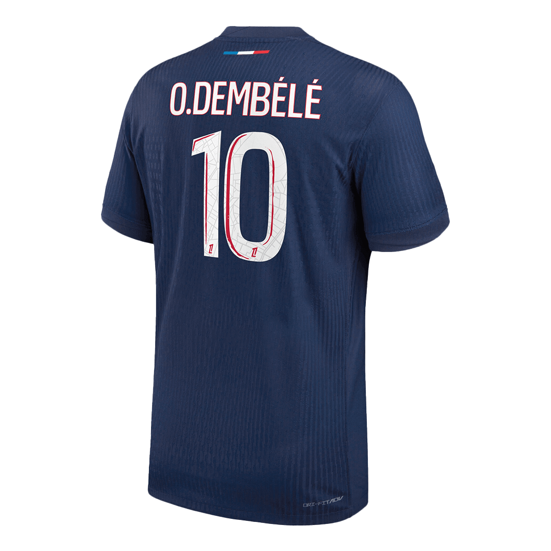 Auténtica camiseta de fútbol O.DEMBÉLÉ #10 PSG Local 2024/25 Azul marino