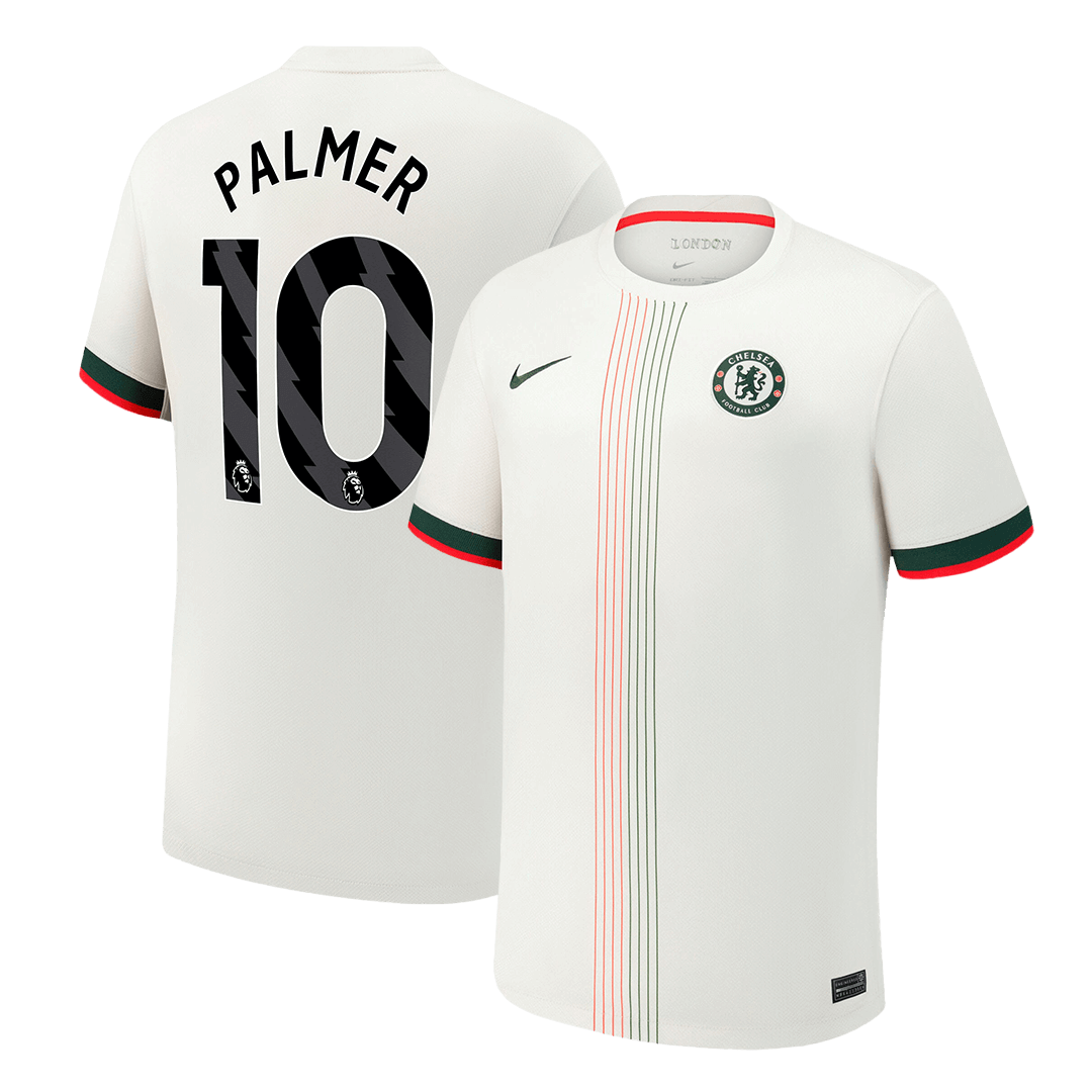 Camiseta de fútbol visitante PALMER #10 del Chelsea 2025/26, blanca