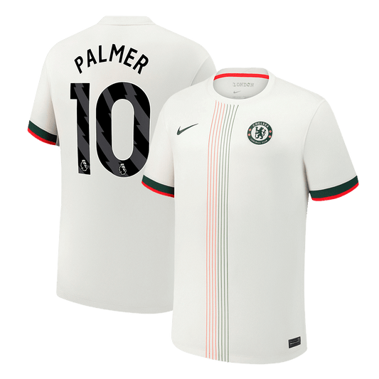Camiseta de fútbol visitante PALMER #10 del Chelsea 2025/26, blanca