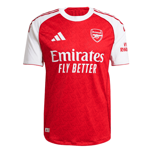 Camiseta de fútbol local auténtica del Arsenal 2025/26, roja