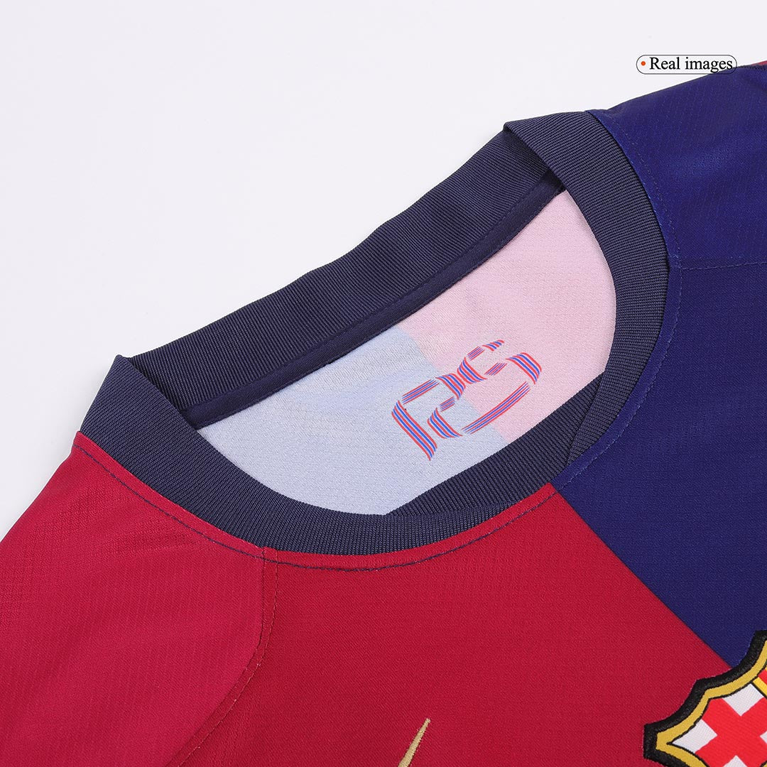 Camiseta de fútbol local del Barcelona LAMINE YAMAL #19 2024/25 - Logotipo de Spotify sin texto