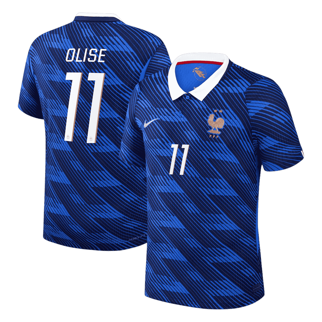 Camiseta de fútbol de local de Francia, versión jugador, OLISE #11, 2026
