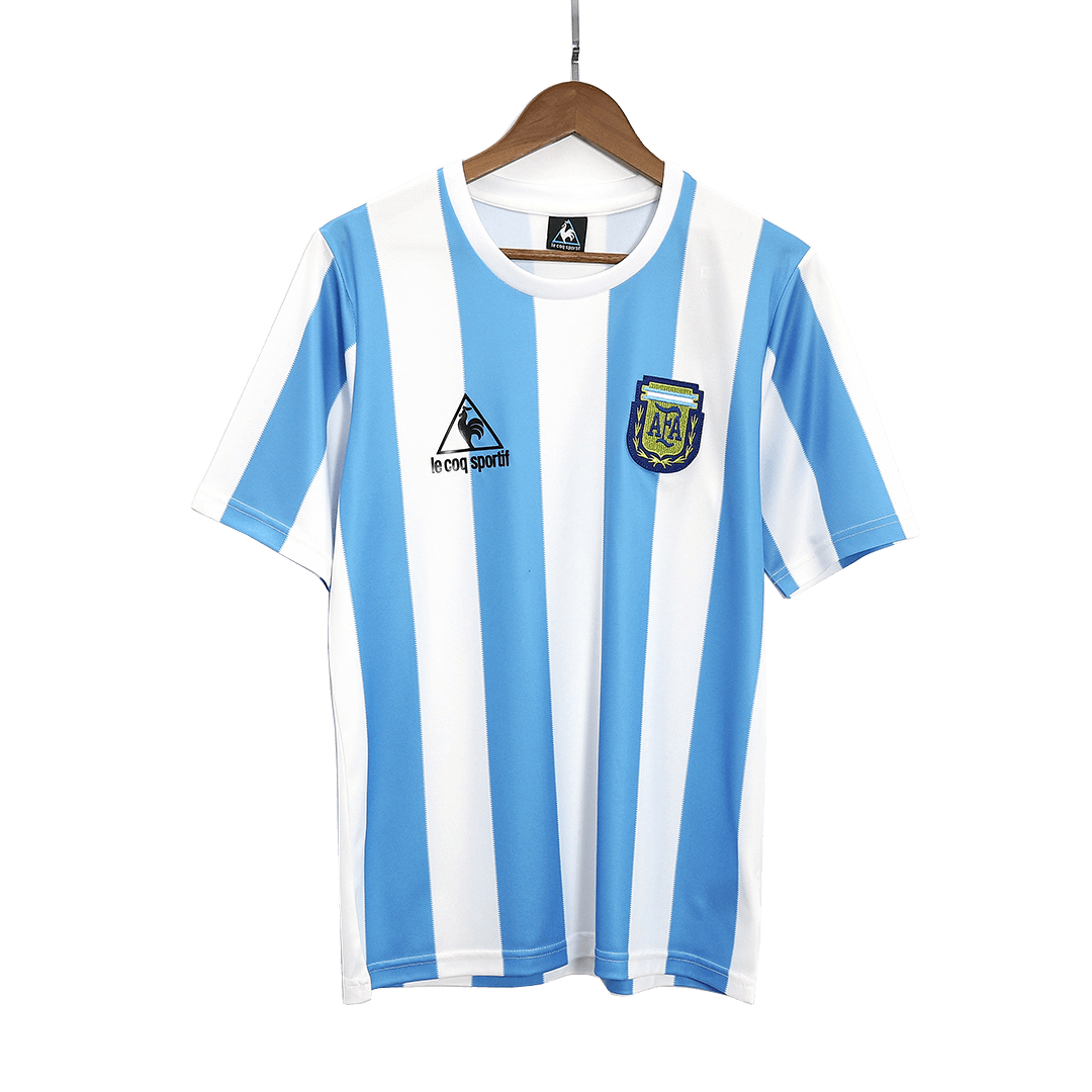Camiseta retro de fútbol local de Argentina de 1986