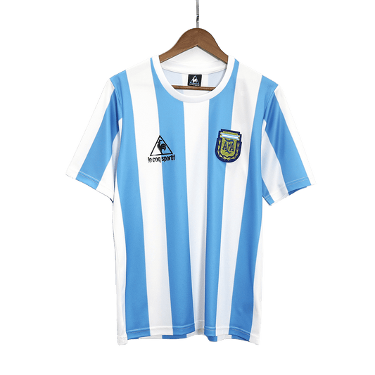 Camiseta retro de fútbol local de Argentina de 1986