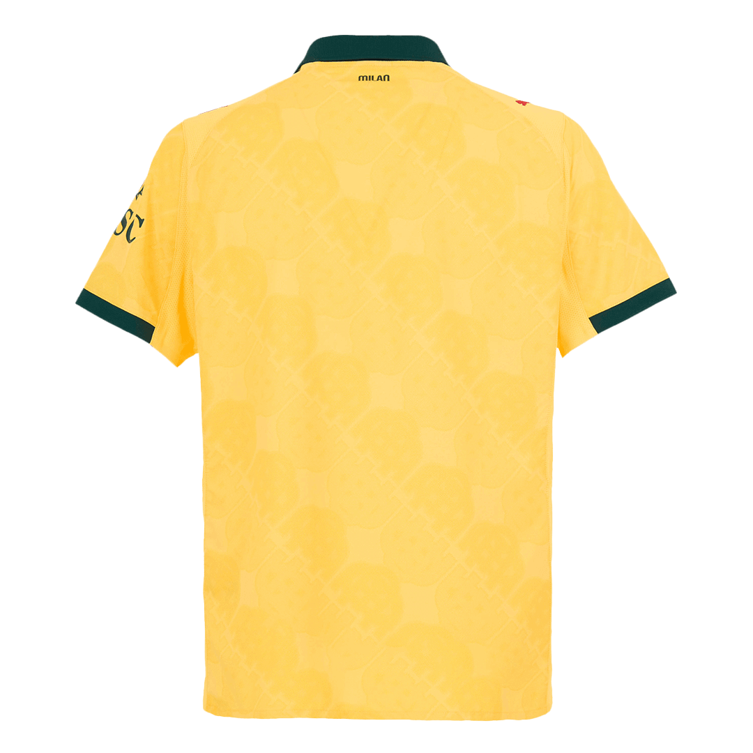 Camiseta de fútbol de visitante del AC Milan 2025/26, color amarillo