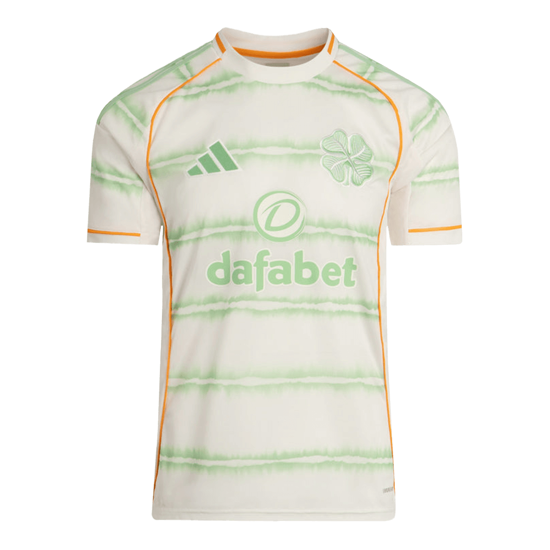 Camiseta de fútbol visitante del Celtic 2025/26, blanca, tercera equipación