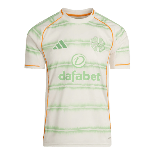 Camiseta de fútbol visitante del Celtic 2025/26, blanca, tercera equipación