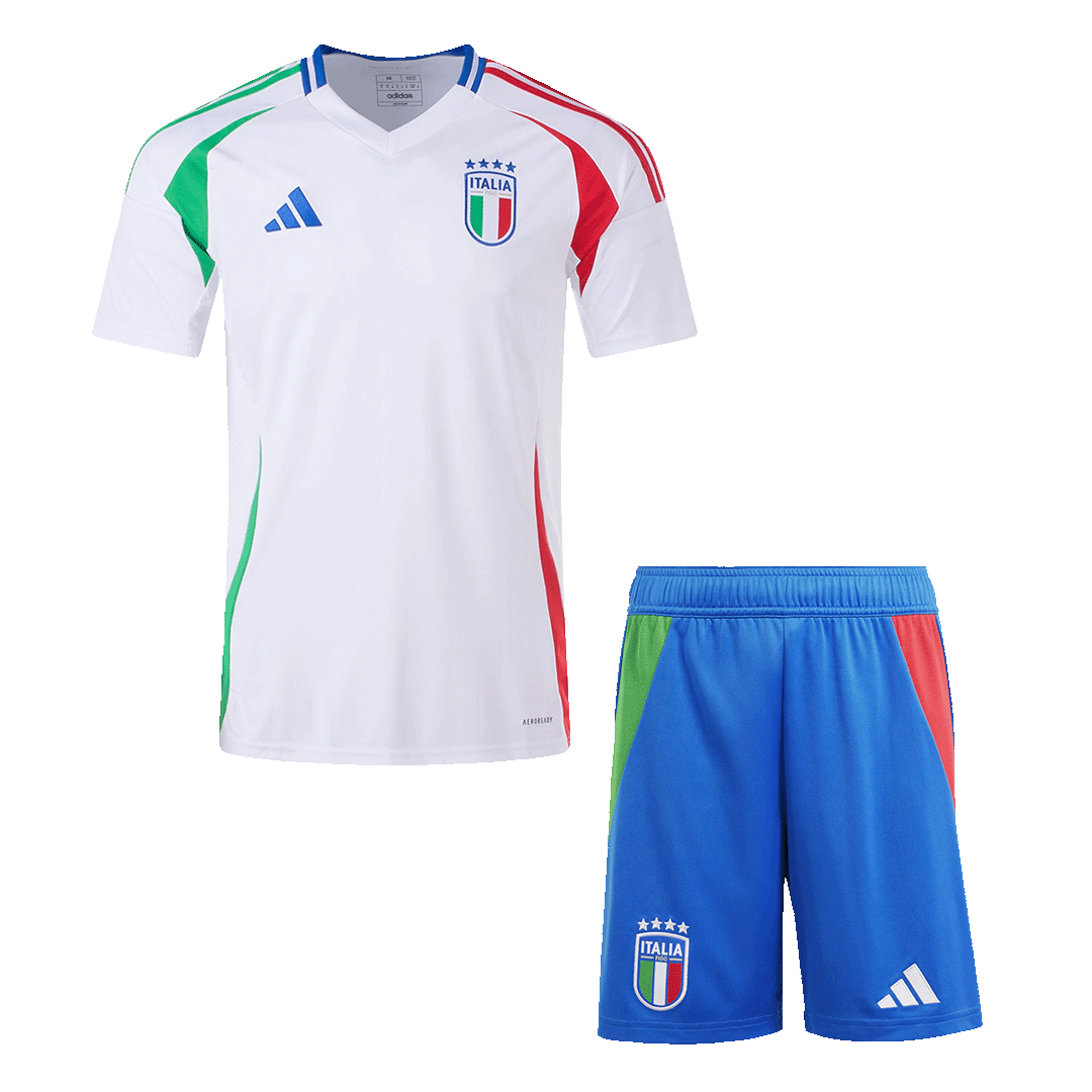 Kit de fútbol de visitante de Italia (camiseta y pantalón corto) para la Eurocopa 2024
