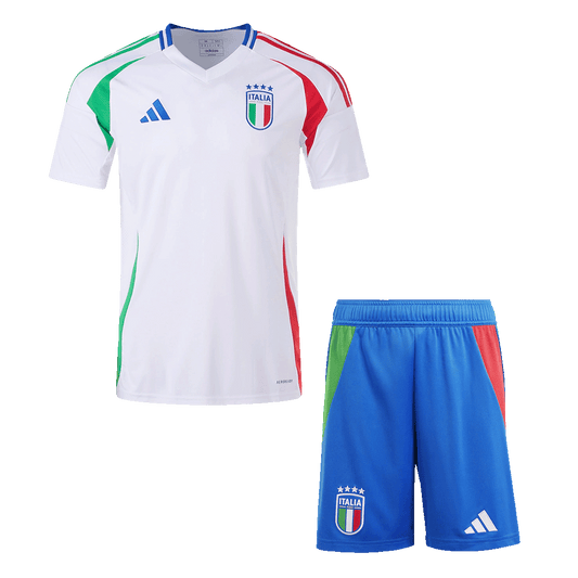 Kit de fútbol de visitante de Italia (camiseta y pantalón corto) para la Eurocopa 2024