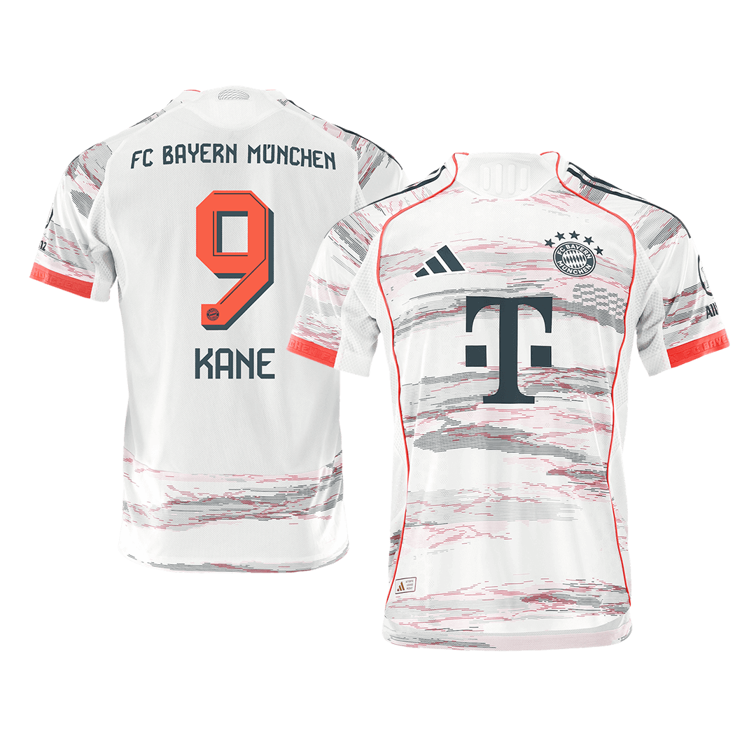 Camiseta de visitante auténtica del Bayern Múnich KANE #9 2025/26, blanca