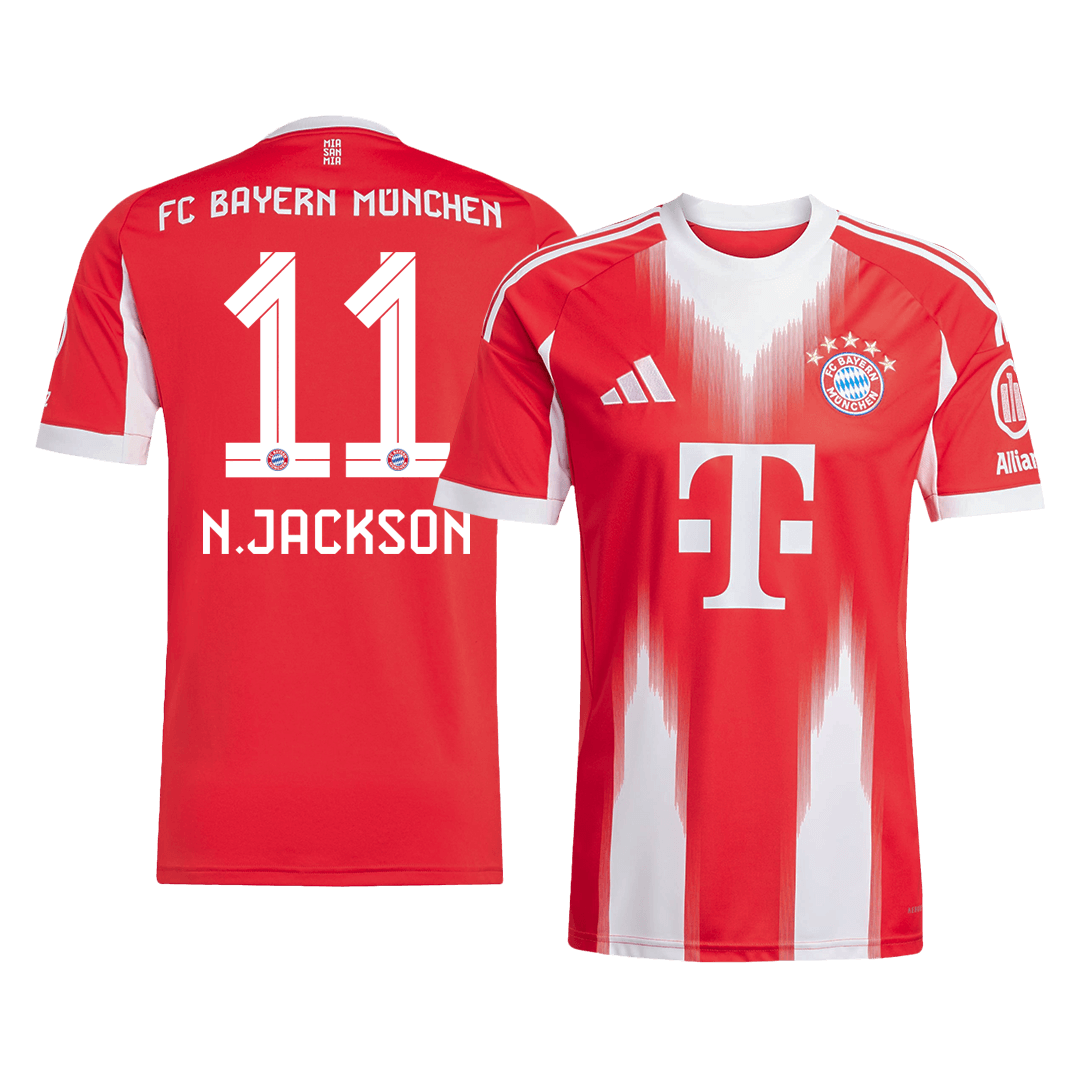 Camiseta de fútbol local del Bayern Múnich N.JACKSON #11 2025/26
