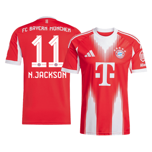 Camiseta de fútbol local del Bayern Múnich N.JACKSON #11 2025/26