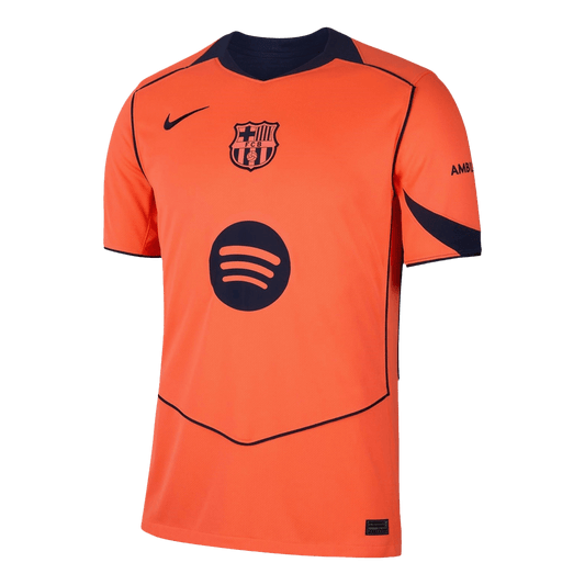 Camiseta de fútbol visitante del Barcelona 2025/26, color naranja