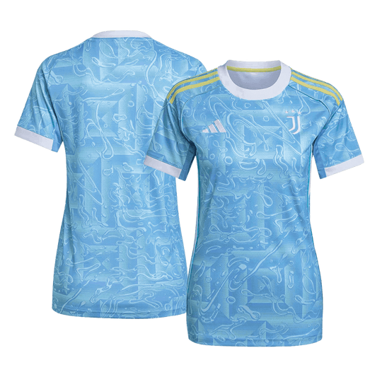Camiseta de fútbol visitante de la Juventus para mujer 2025/26, azul
