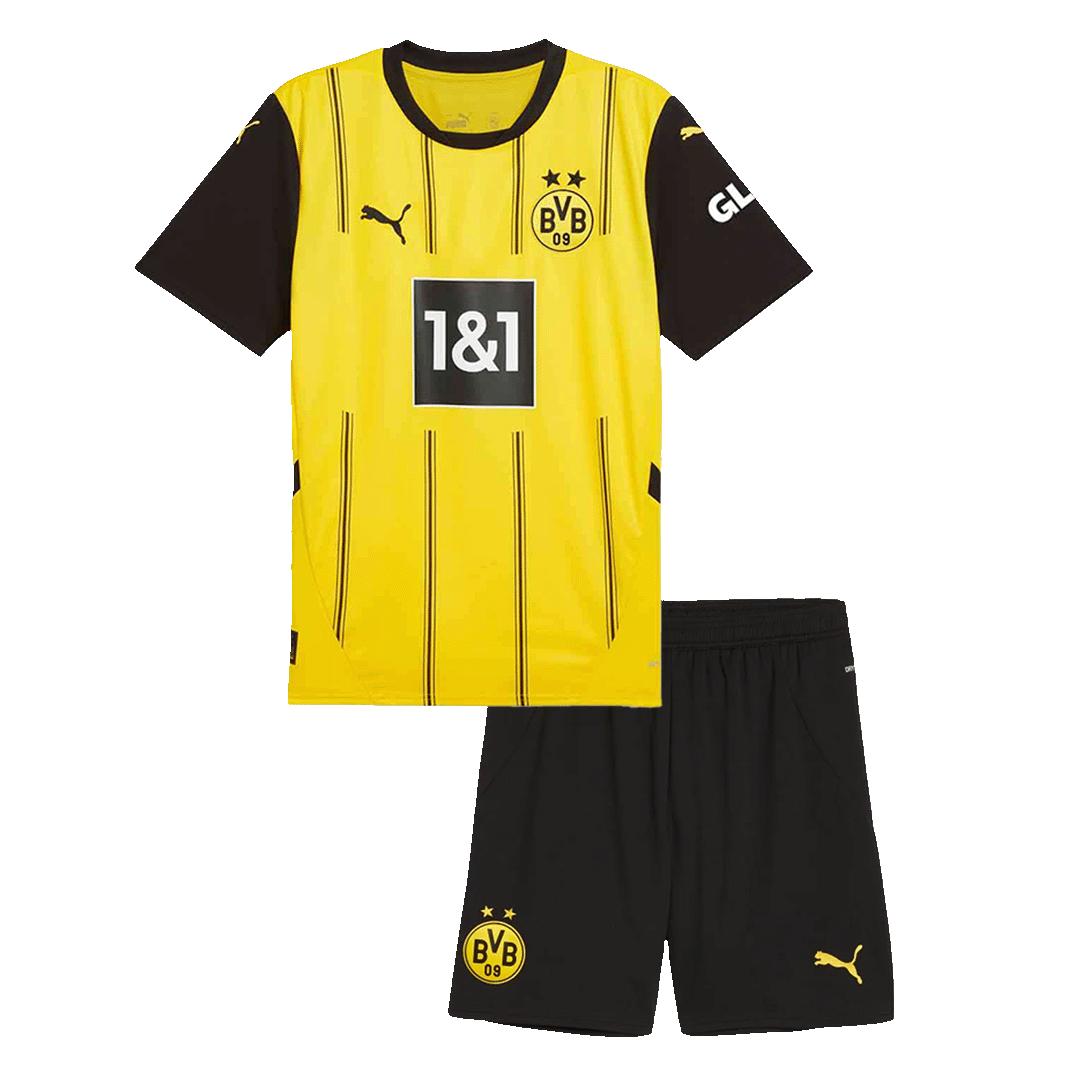 Kit de camiseta de fútbol local del Borussia Dortmund para niños (camiseta y pantalones cortos)