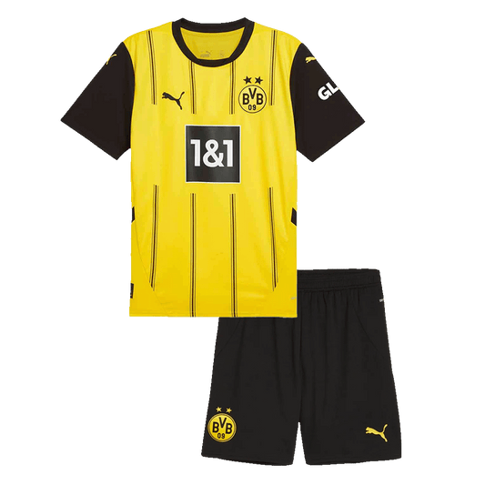 Kit de camiseta de fútbol local del Borussia Dortmund para niños (camiseta y pantalones cortos)