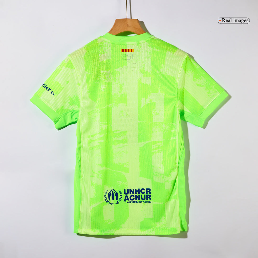 Camiseta de fútbol auténtica de visitante del Barcelona 2024/25 - UCL (logotipo de Spotify sin texto)