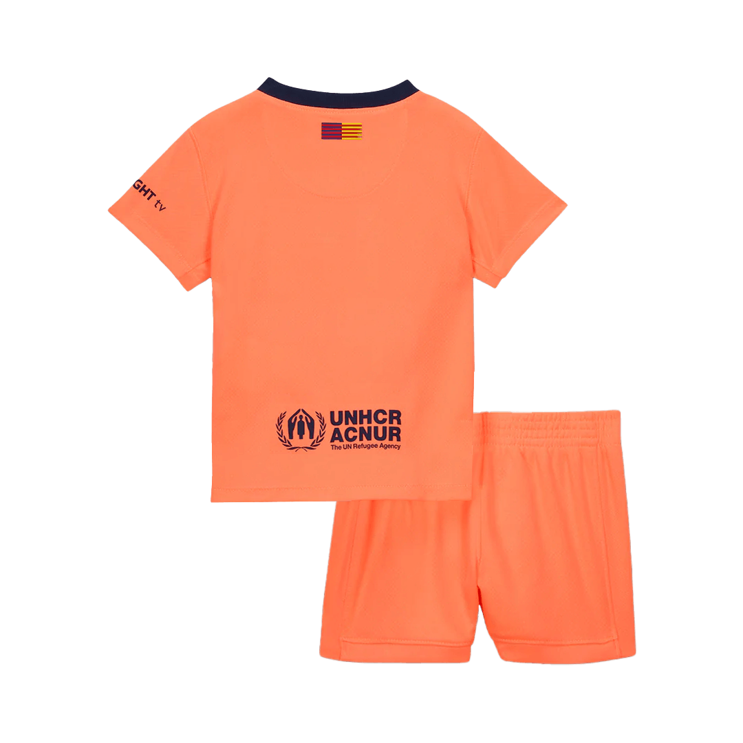 Kit de fútbol visitante del Barcelona para niños (camiseta y pantalón corto) 2025/26