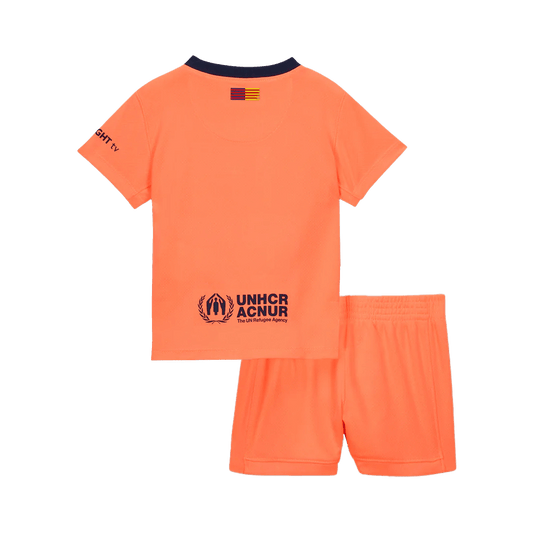 Kit de fútbol visitante del Barcelona para niños (camiseta y pantalón corto) 2025/26
