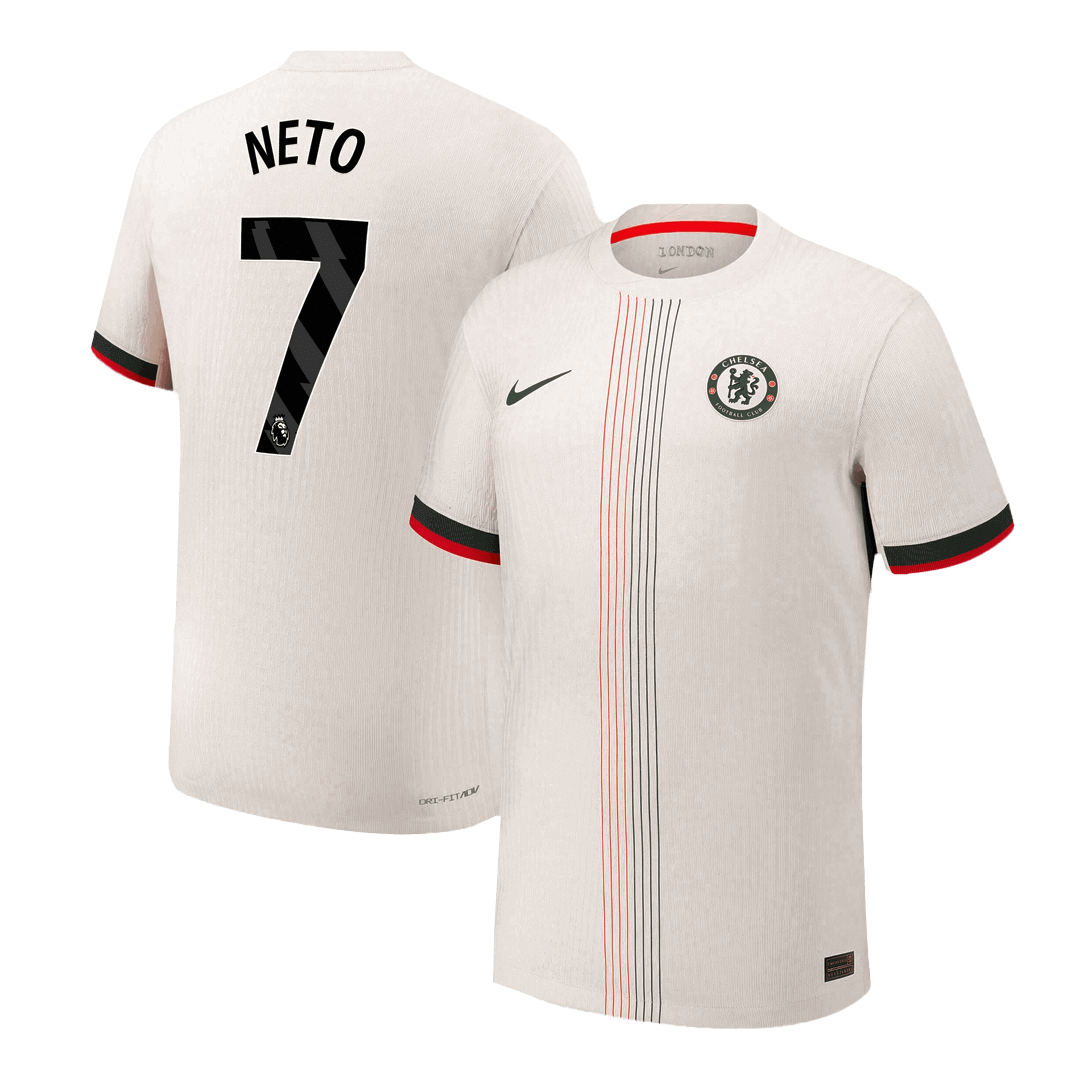 Camiseta de fútbol visitante auténtica del Chelsea NETO #7 2025/26