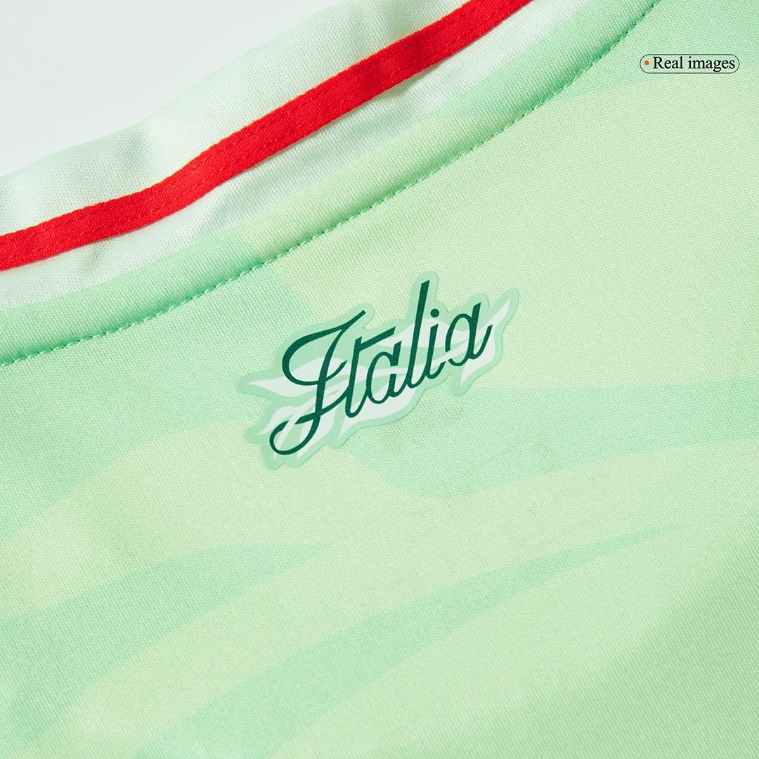 Camiseta de fútbol visitante de Italia 2025 para hombre, verde - Eurocopa femenina