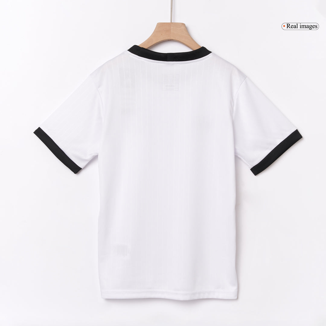 Kit de fútbol del 125.º aniversario de Alemania para niños (camiseta y pantalón corto) 2025, color blanco